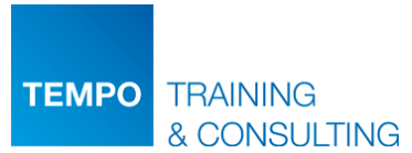 Logo TEMPO TRAINING AND CONSULTING, a.s,